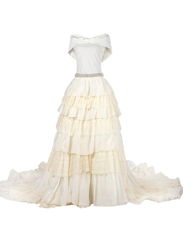 Mar de Cortez Lace Pearl Wedding Skirt/Blouse