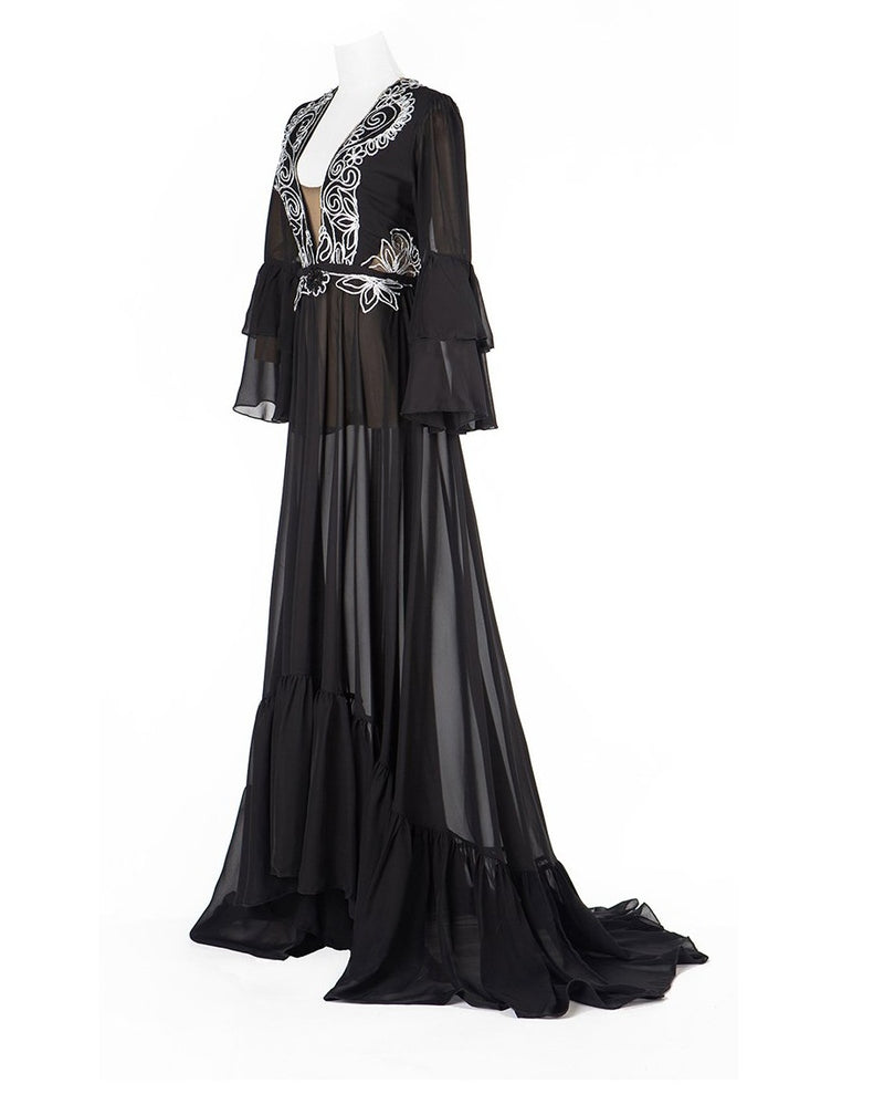 Black Pearl Long Evening Dress