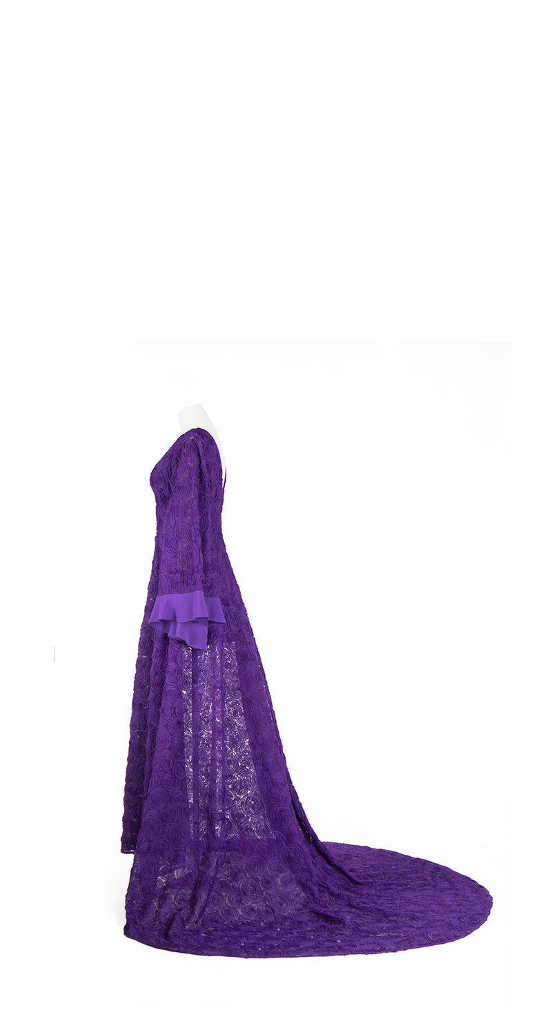 Purple  Long Evening Dress