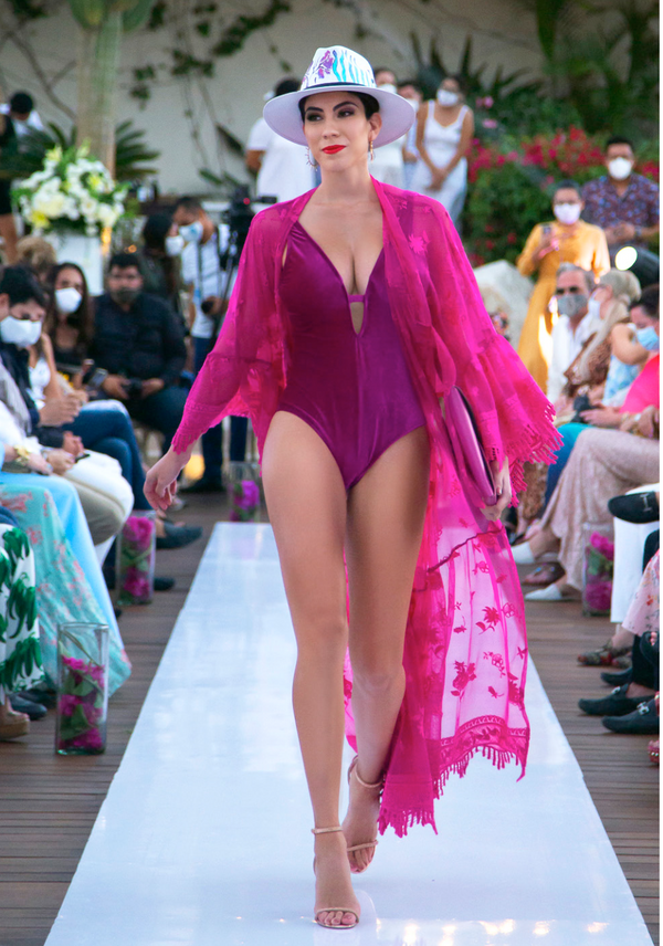 Fuchsia Coral-Reef Cover-Up